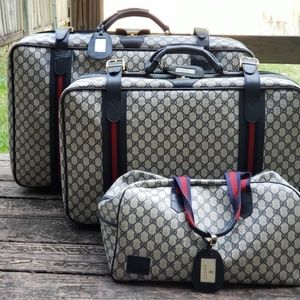 Vintage Gucci 3 piece luggage